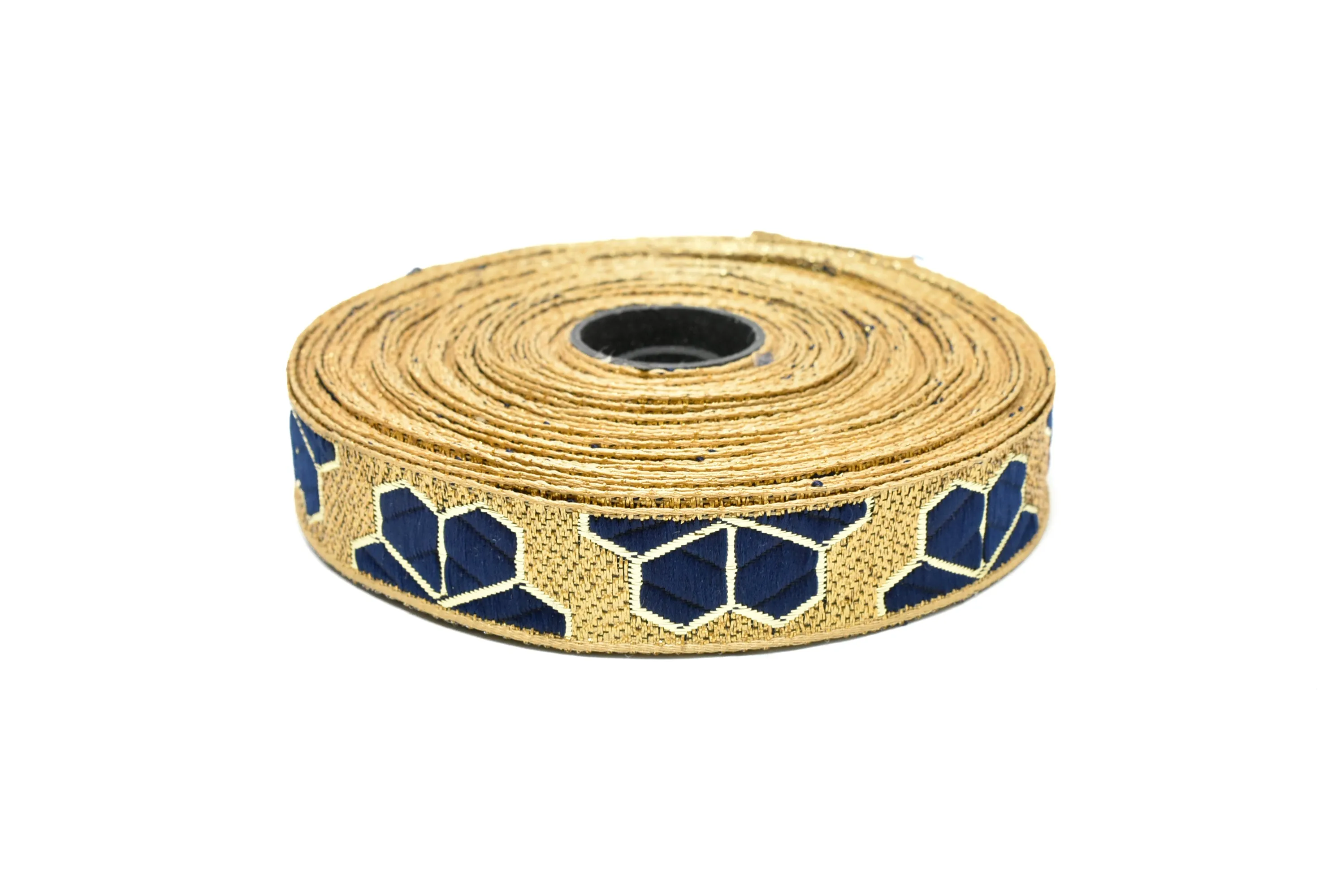 Metallic Leaf Jacquard Ribbons 1" - 1 Yard