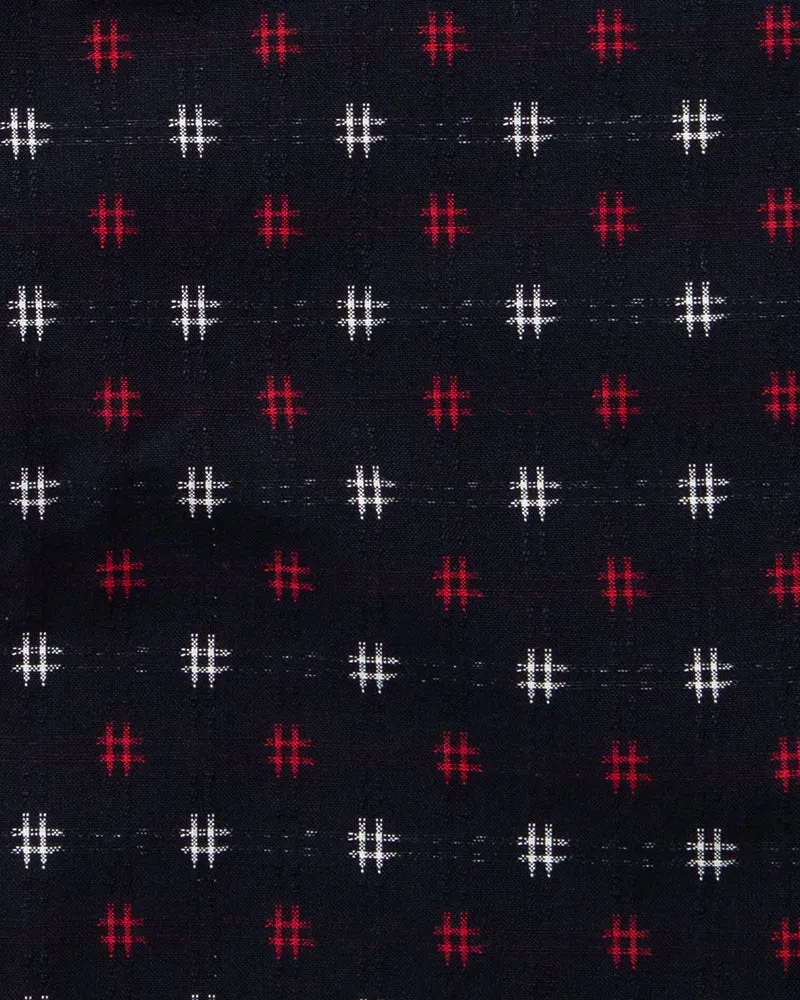 Monpe Pants, Women's, Indigo with Red and White Igeta