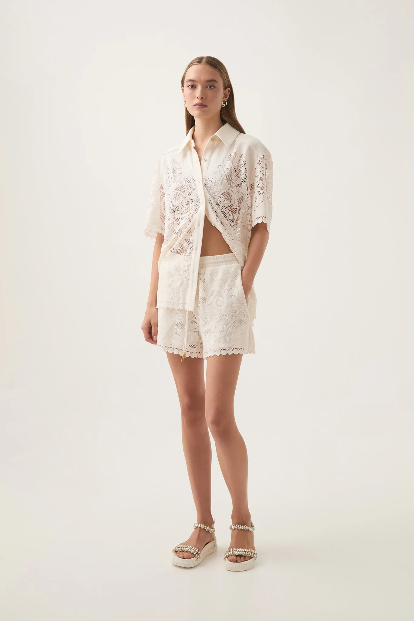Muses Lace Oversize Shirt