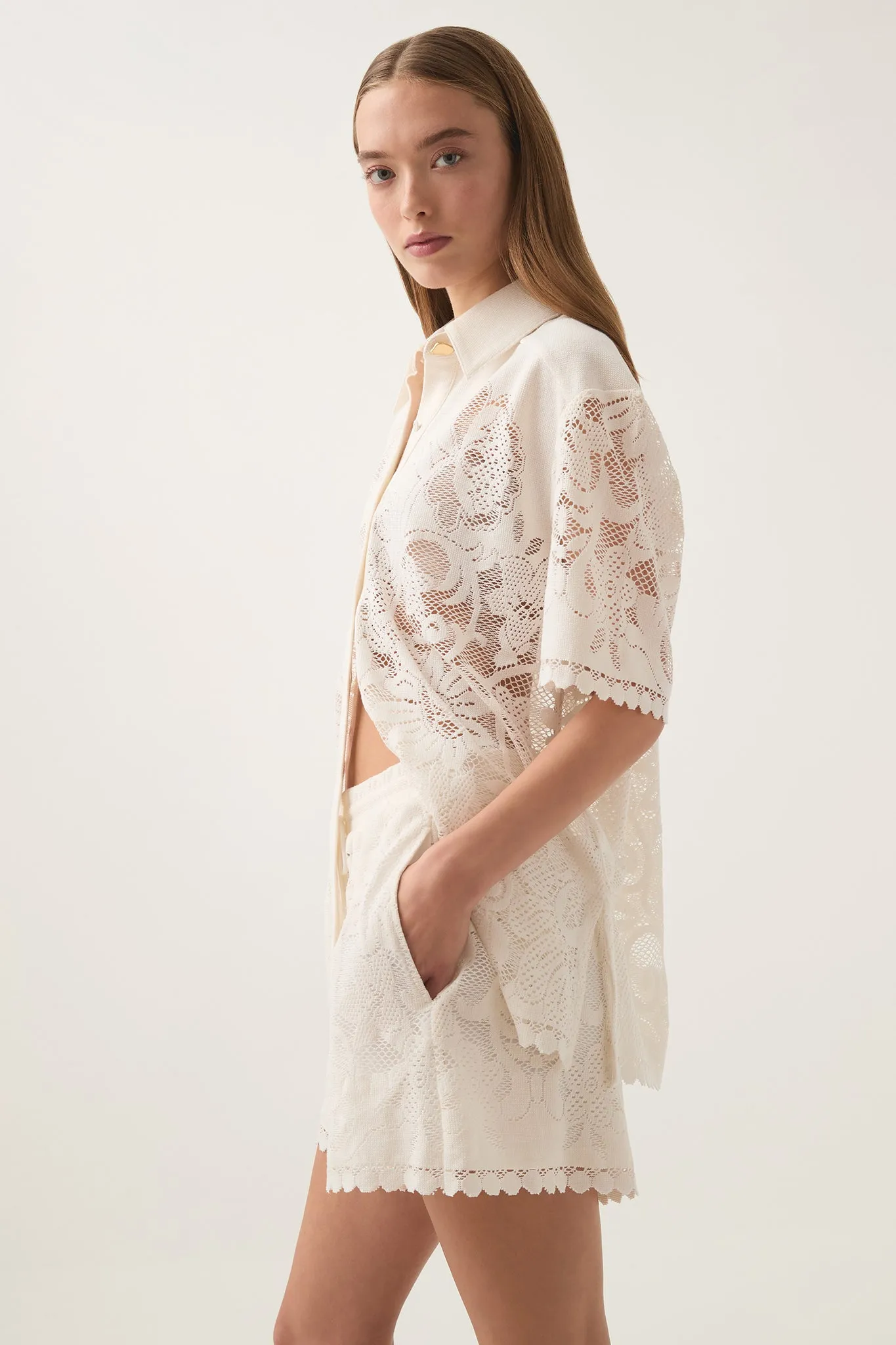 Muses Lace Oversize Shirt