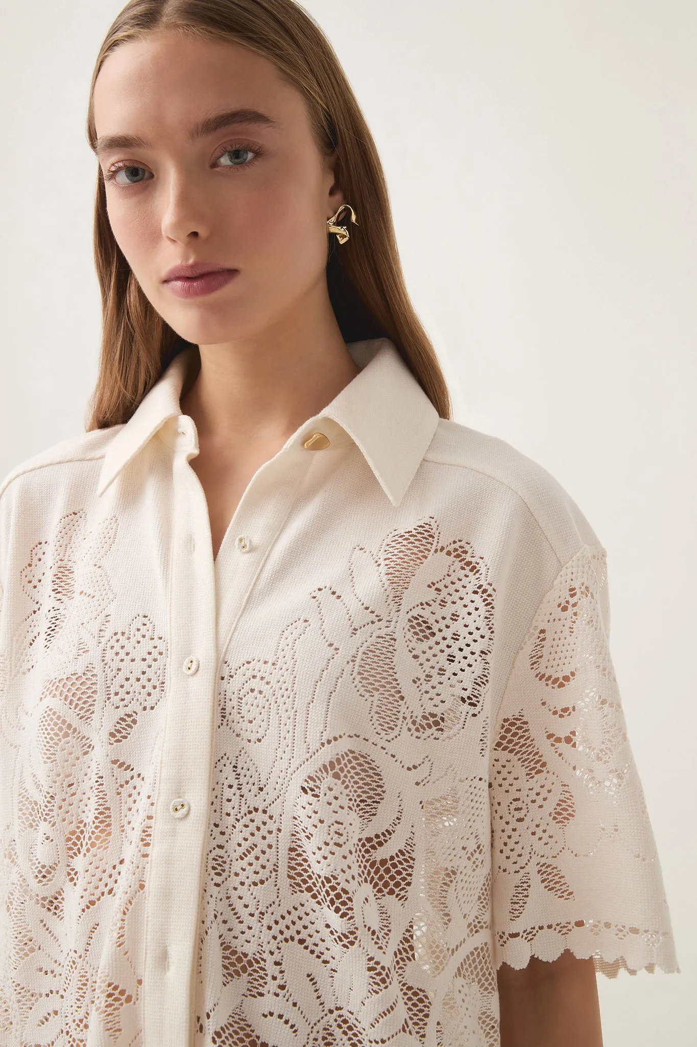 Muses Lace Oversize Shirt