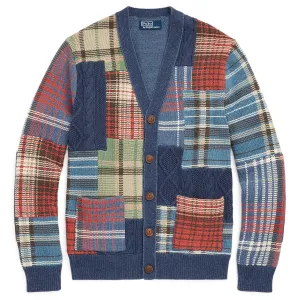 Patchwork Cotton Cardigan Navy Multi - SS23