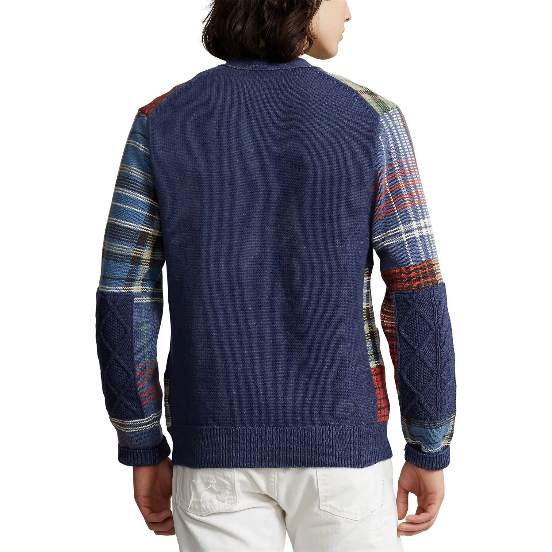 Patchwork Cotton Cardigan Navy Multi - SS23