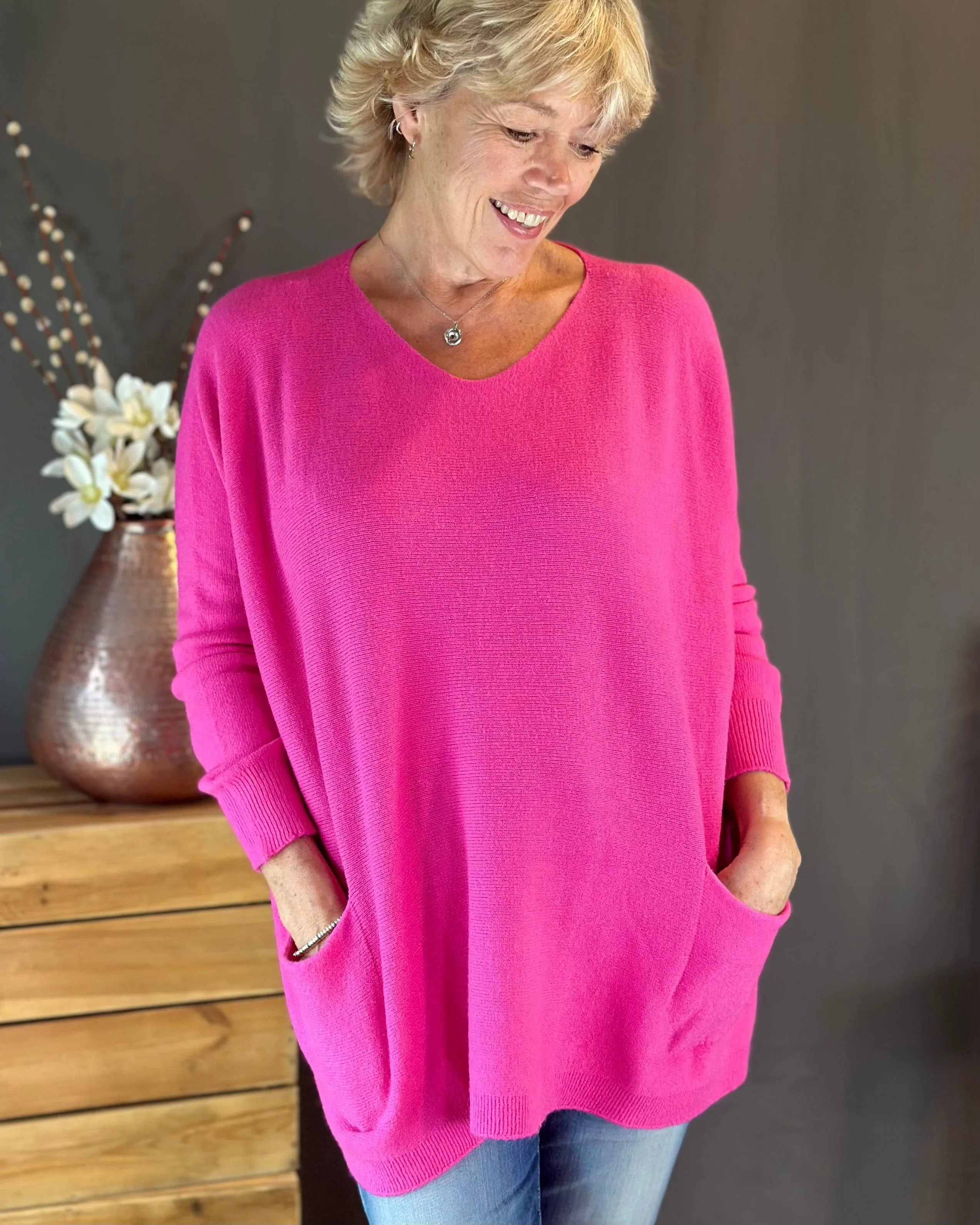 Pocket Jumper - Fuchsia