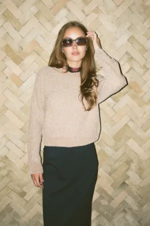 point chenille pull over