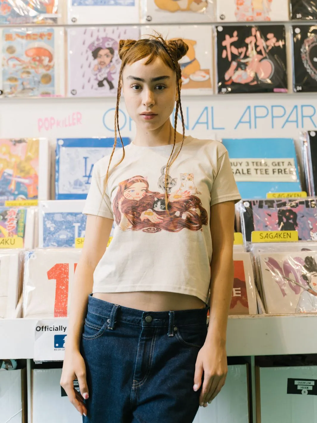 Popkiller Artist Series Cogumeli Kitty Pool Youth T-shirt