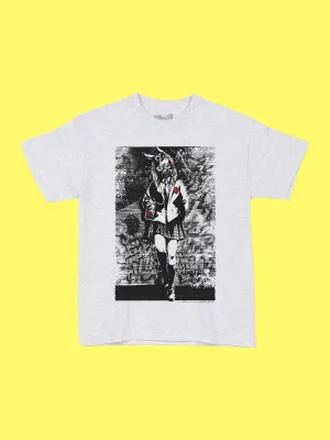 Popkiller Artist Series Crimson15 Bunny Schoolgirl Youth T-shirt