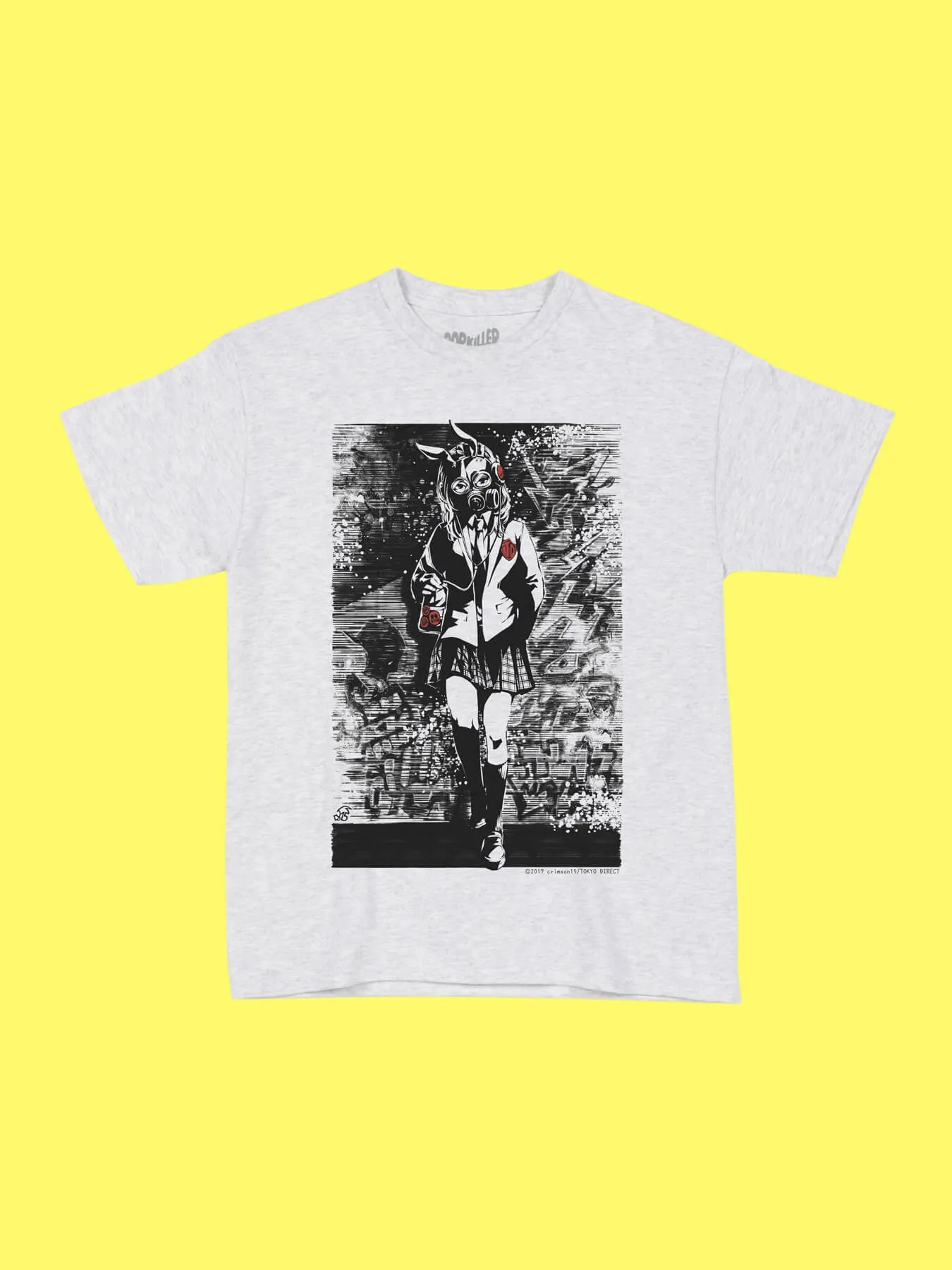 Popkiller Artist Series Crimson15 Bunny Schoolgirl Youth T-shirt