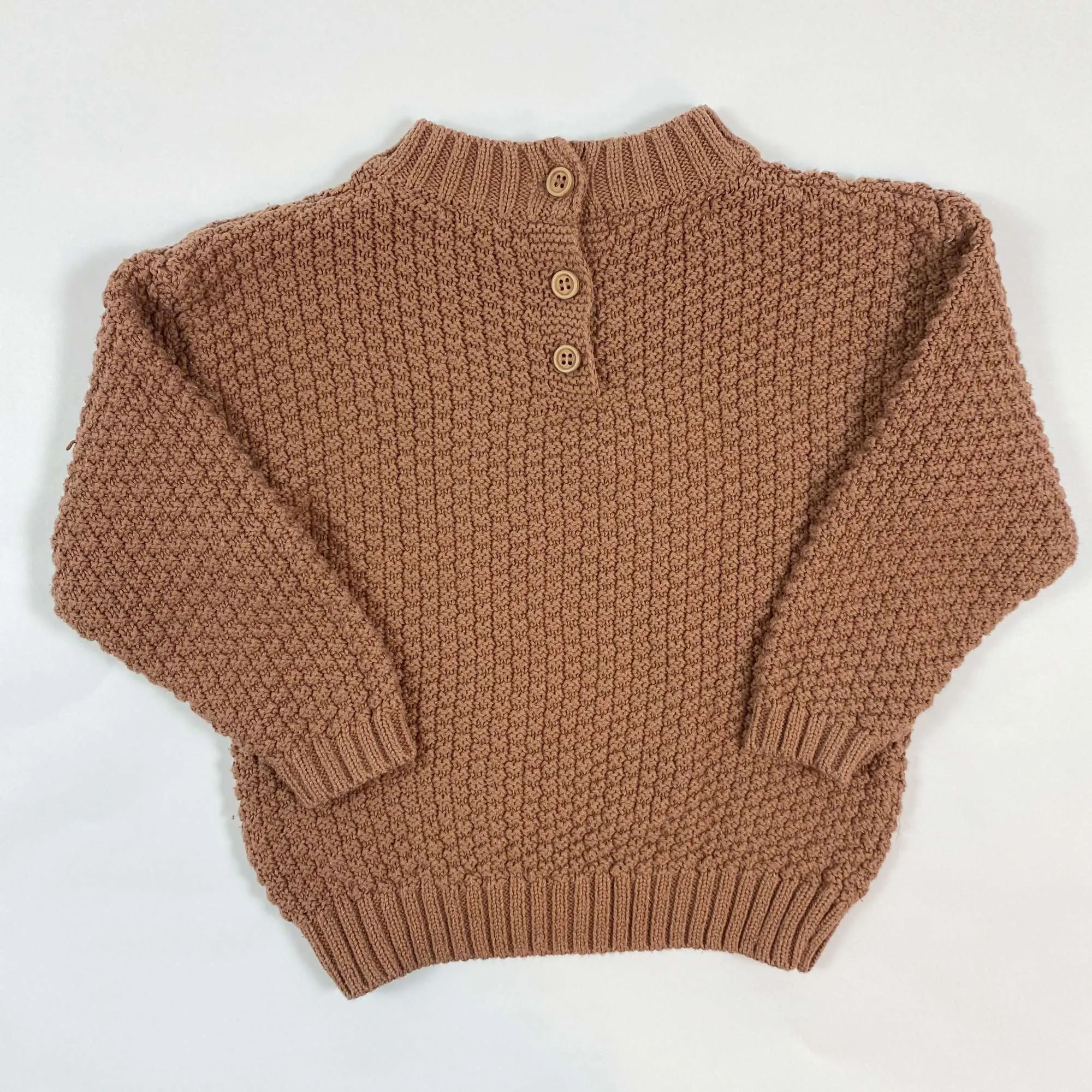 Quincy Mae soft brown knitted sweater 18-24M