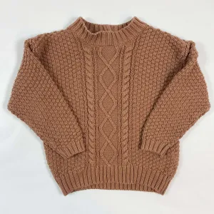 Quincy Mae soft brown knitted sweater 18-24M