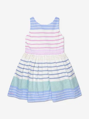 Ralph Lauren Girls Cotton Striped Fit And Flare Dress