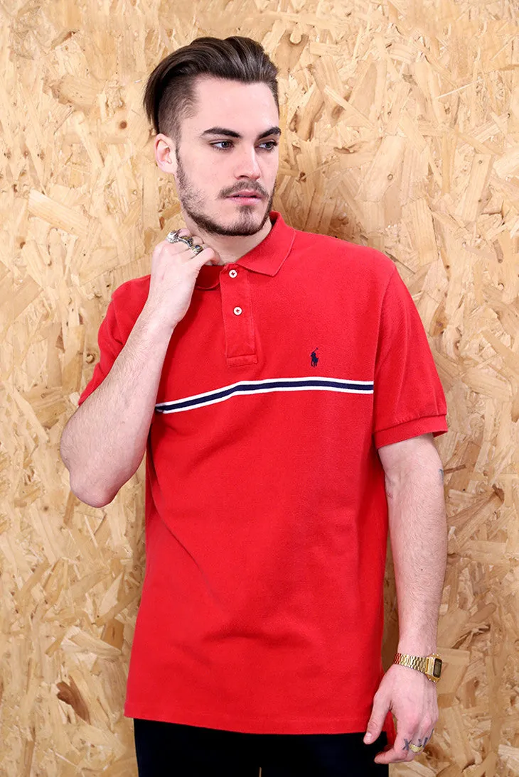 Red Striped Ralph Lauren Polo Shirt