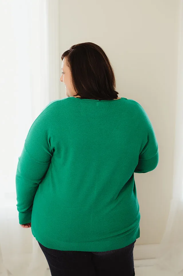 Relaxed Fit V Neck Sweater