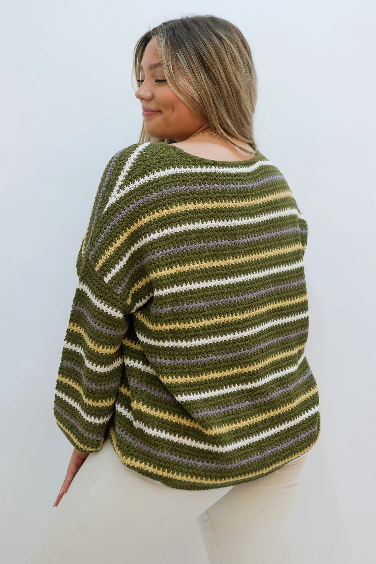 Relaxed Striped Sweater - Multi