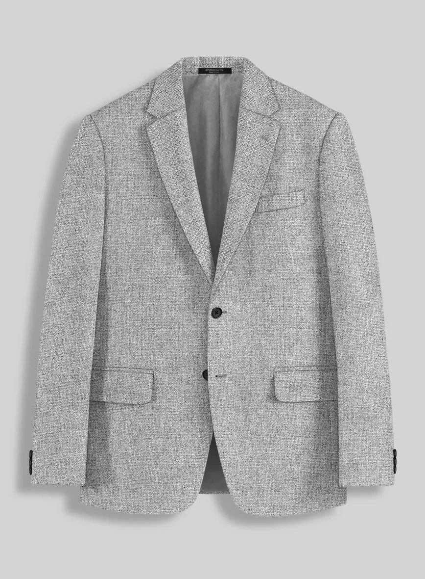 Rope Weave Light Gray Tweed Jacket