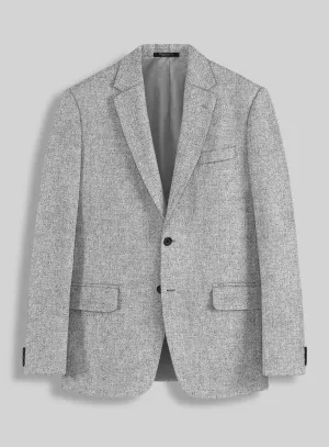 Rope Weave Light Gray Tweed Jacket