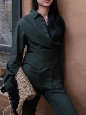 Seattle Wrap Shirt Deep Green