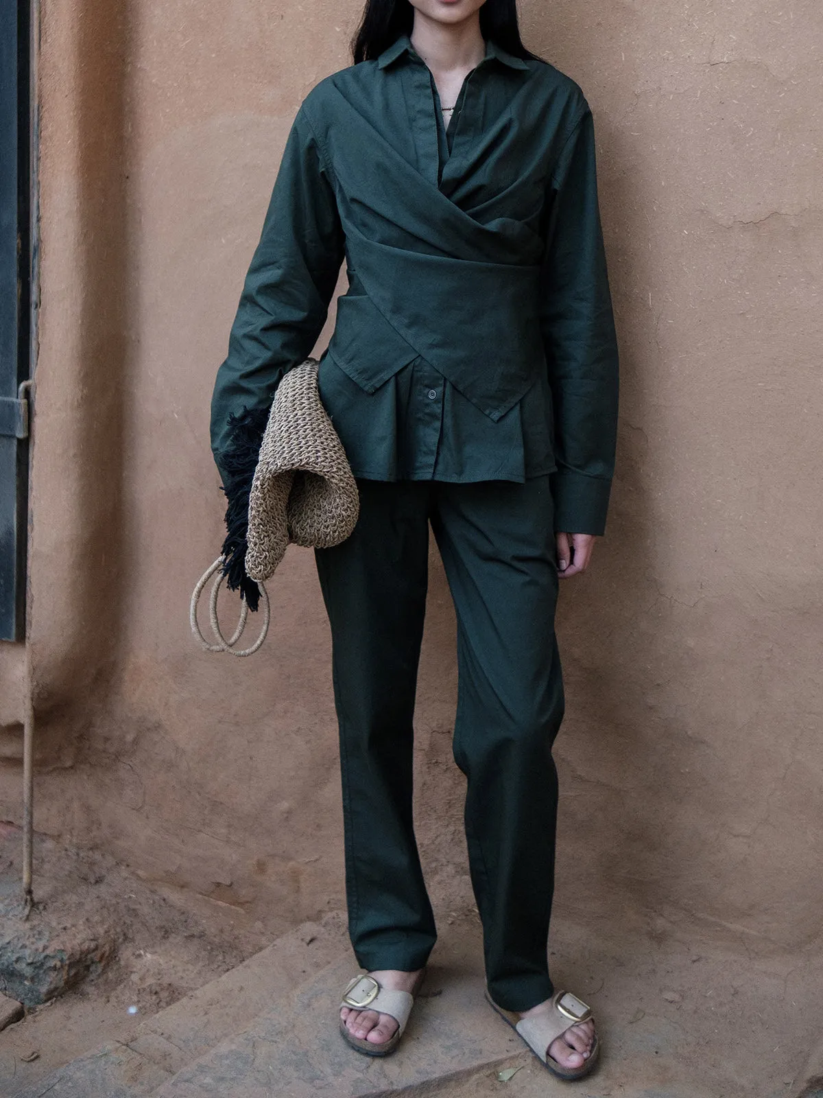 Seattle Wrap Shirt Deep Green