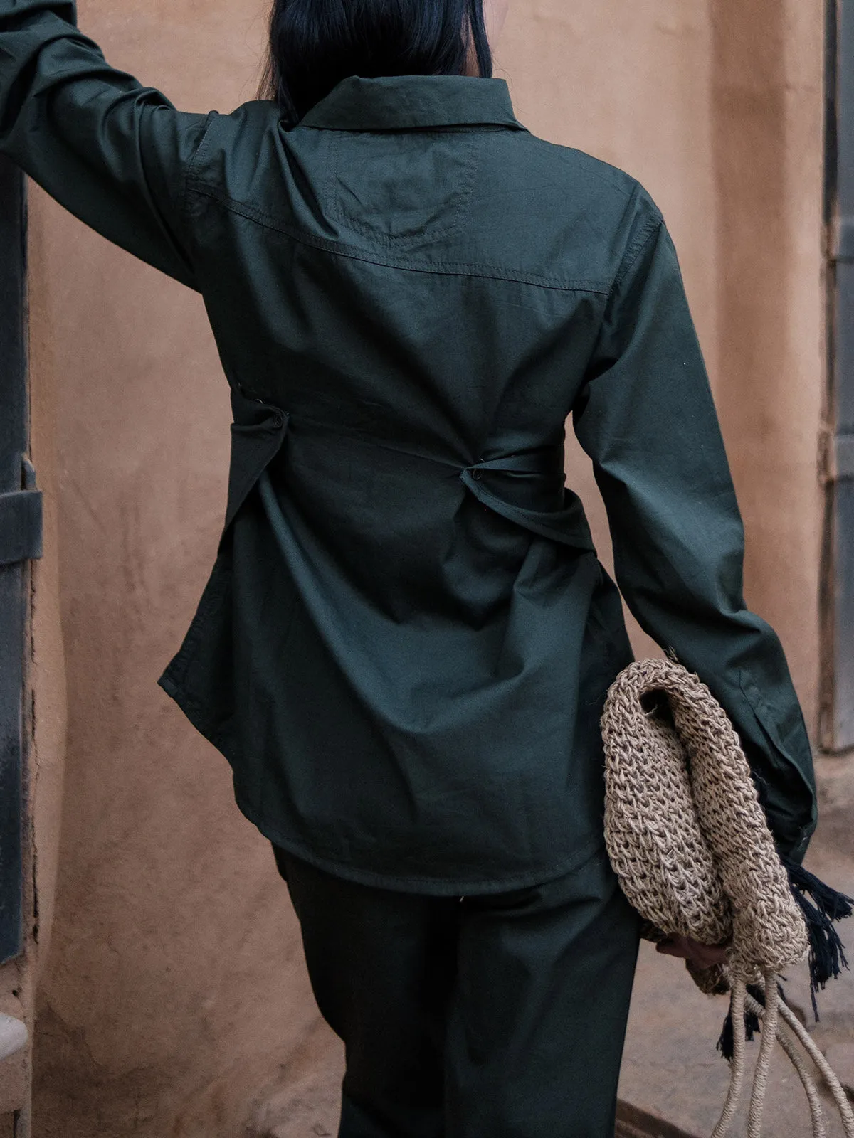 Seattle Wrap Shirt Deep Green