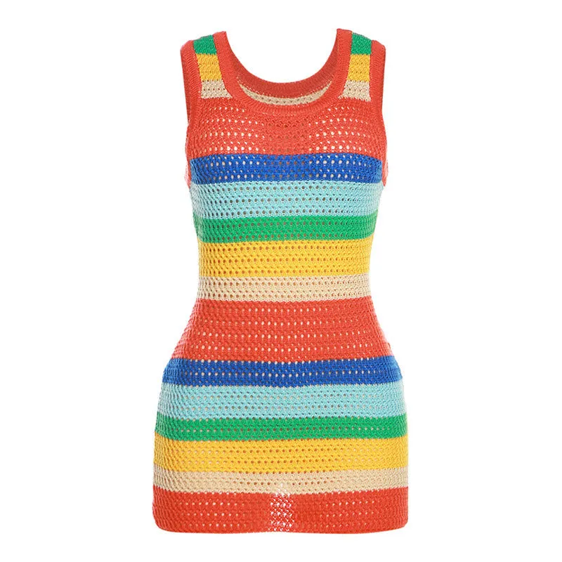 Sensually Casual Knit Crop Top and Bodycon Mini Skirt Dress