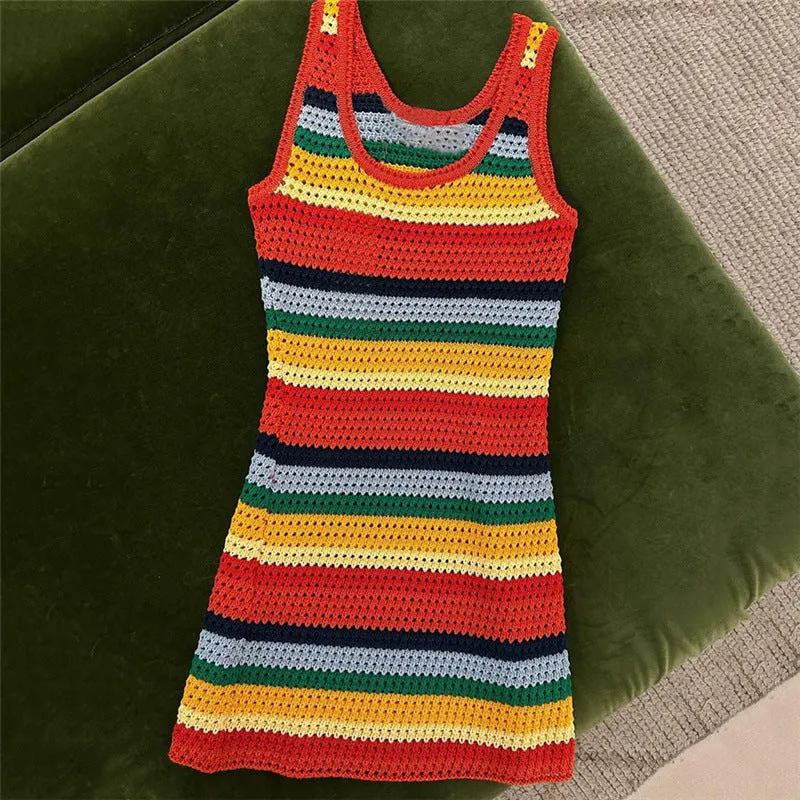 Sensually Casual Knit Crop Top and Bodycon Mini Skirt Dress
