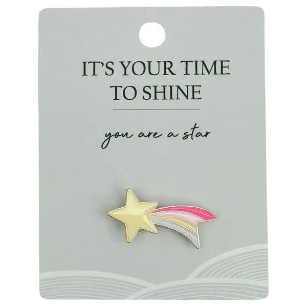 Shooting Star Memento Pin Yellow 2cm