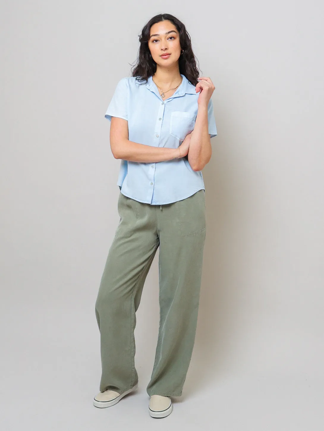 Short Sleeve Pocket Shirt - Clear Water