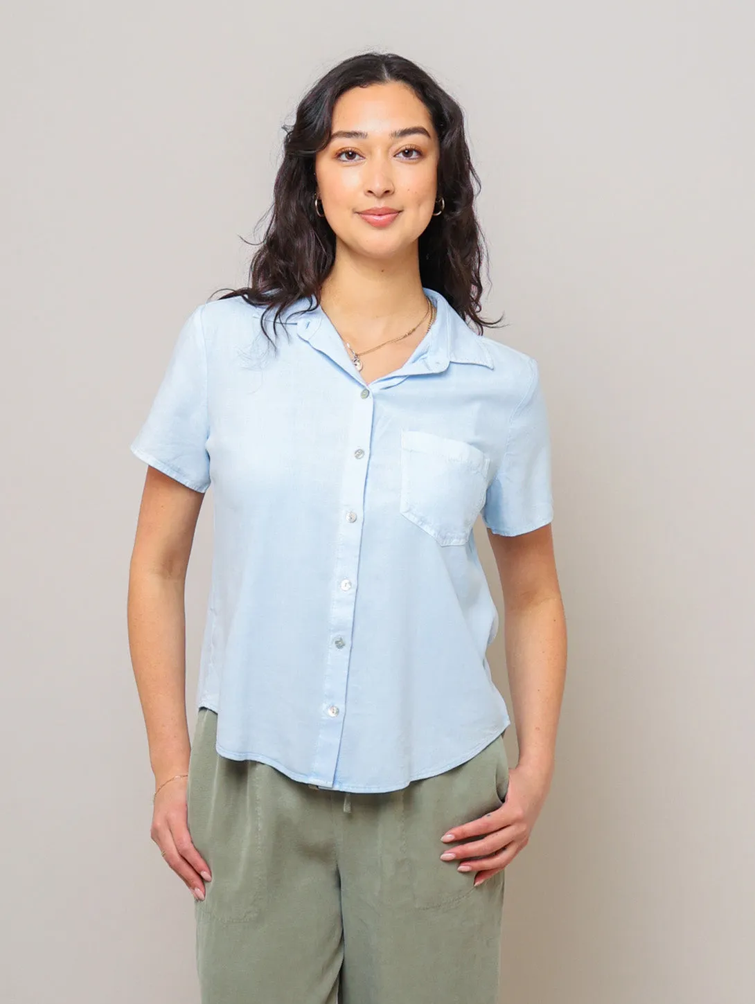 Short Sleeve Pocket Shirt - Clear Water