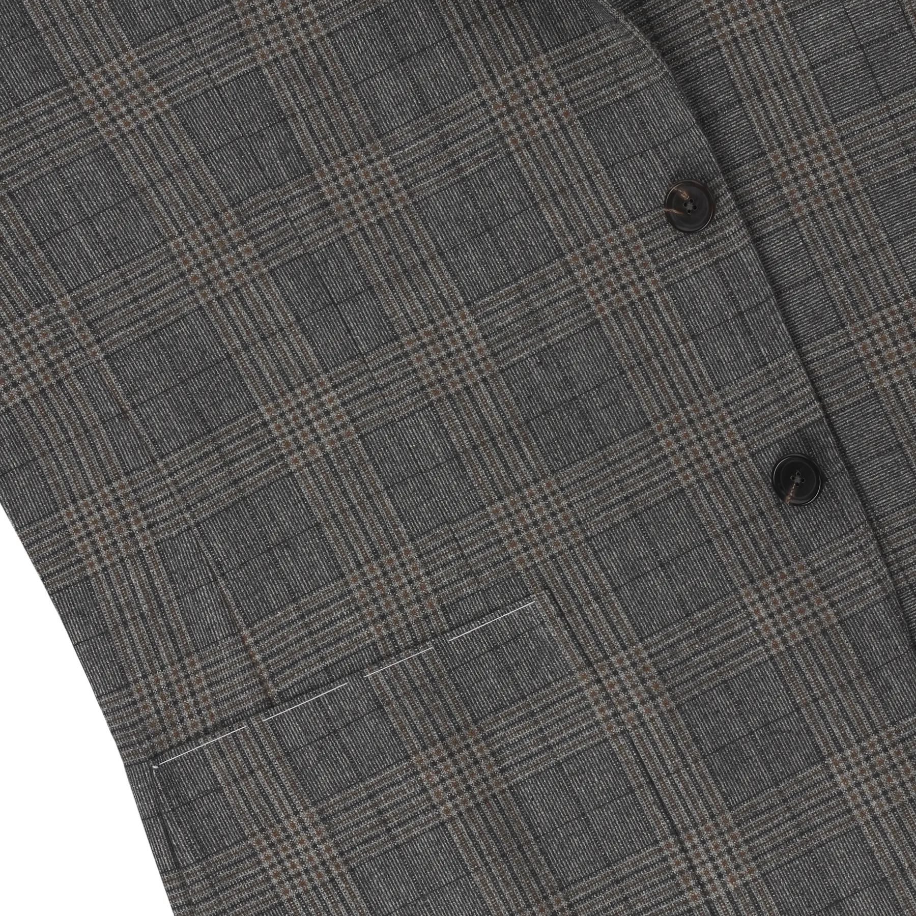 Single-Breasted Glencheck Wool and Silk-Blend Jacket in Light Grey. Exclusively Made for Sartale