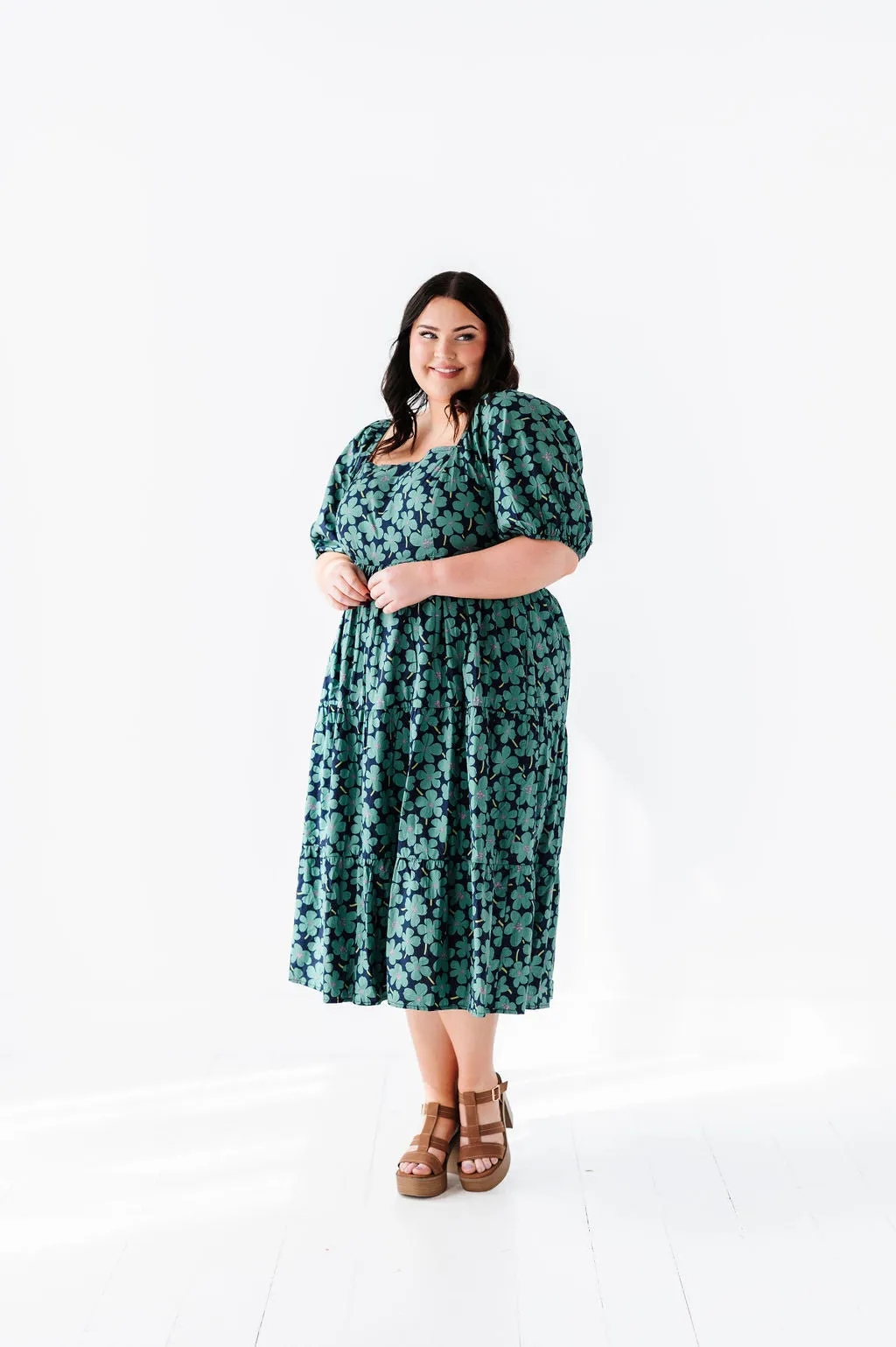 Skye Floral Dress in Blue Multi