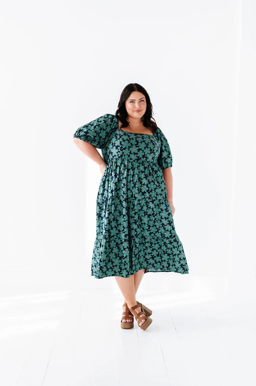 Skye Floral Dress in Blue Multi