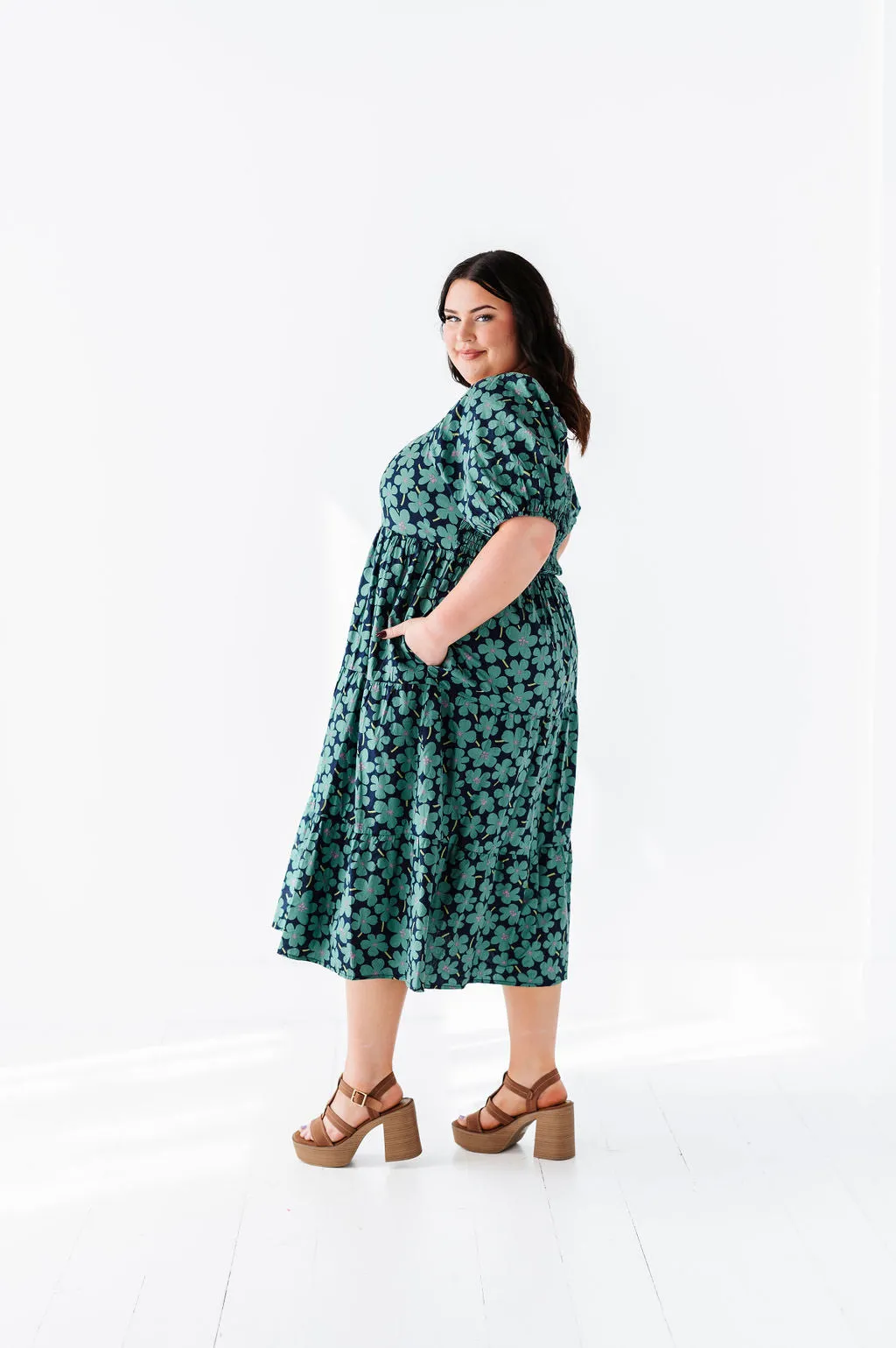 Skye Floral Dress in Blue Multi