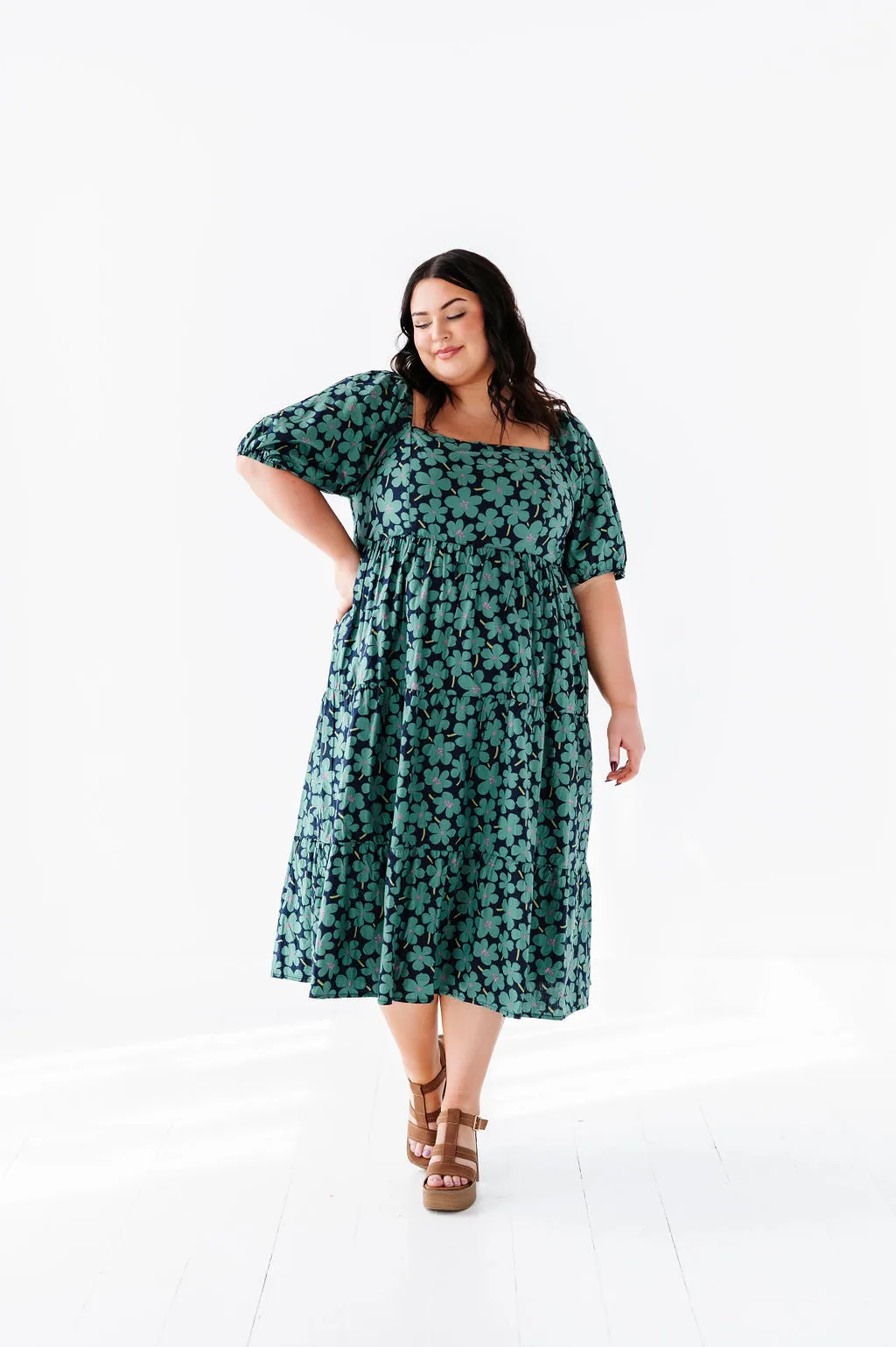 Skye Floral Dress in Blue Multi