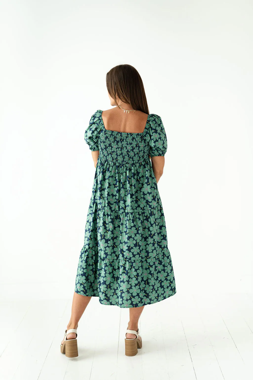 Skye Floral Dress in Blue Multi