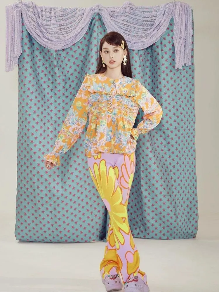 Slim Fit Jacquard Knit Pants【s0000003293】