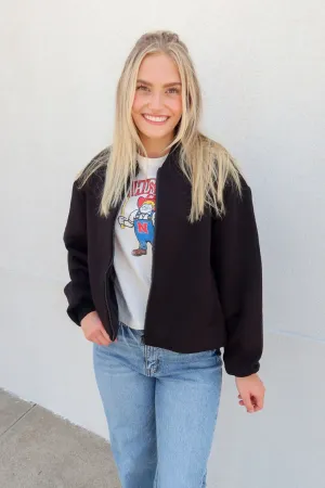 Staple Black Stretchy Pont Jacket