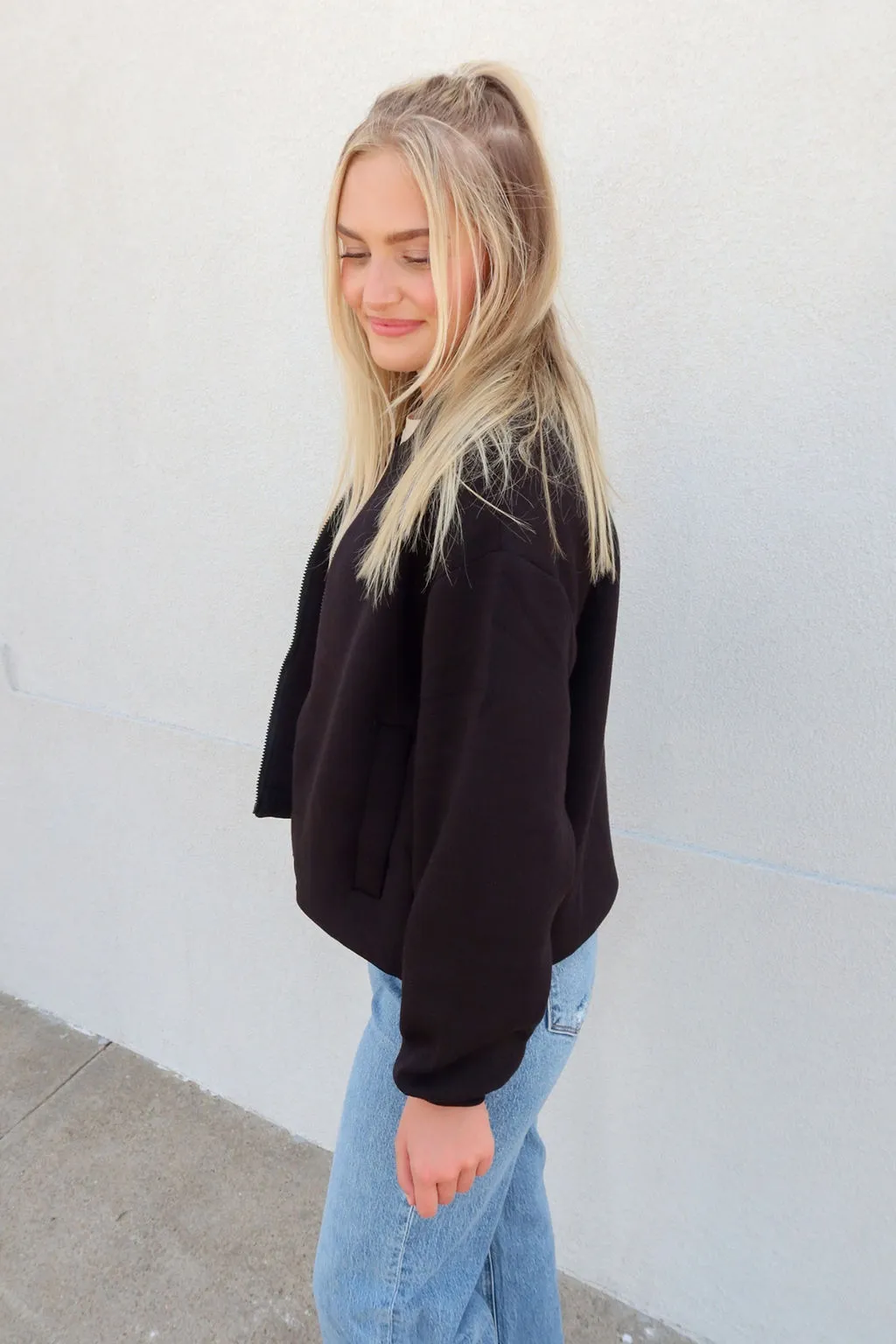 Staple Black Stretchy Pont Jacket