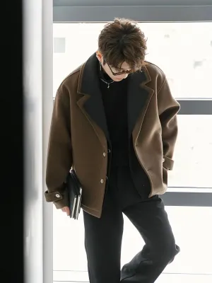 Stylish Lapel Wool Coat