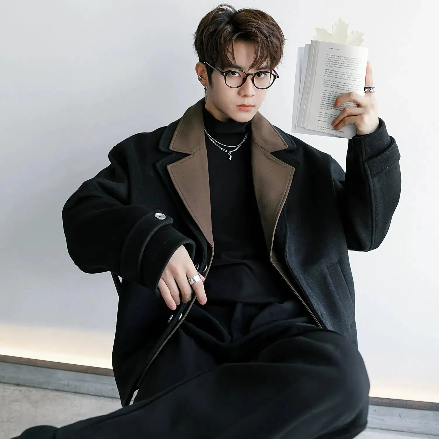 Stylish Lapel Wool Coat