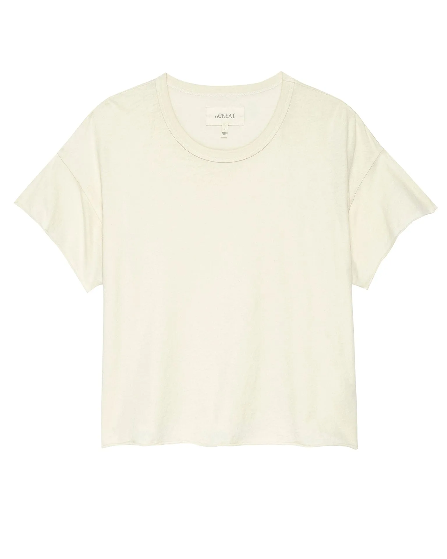 The Crop Tee in Washed White