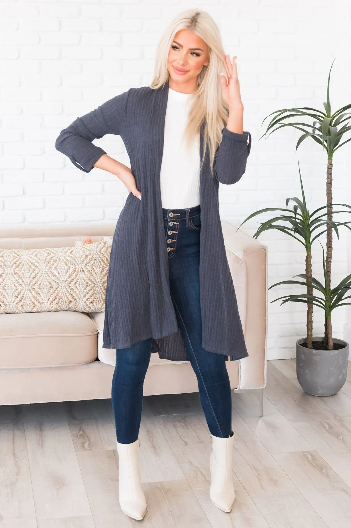 Thoughtful Dreams Modest Ribbed Duster