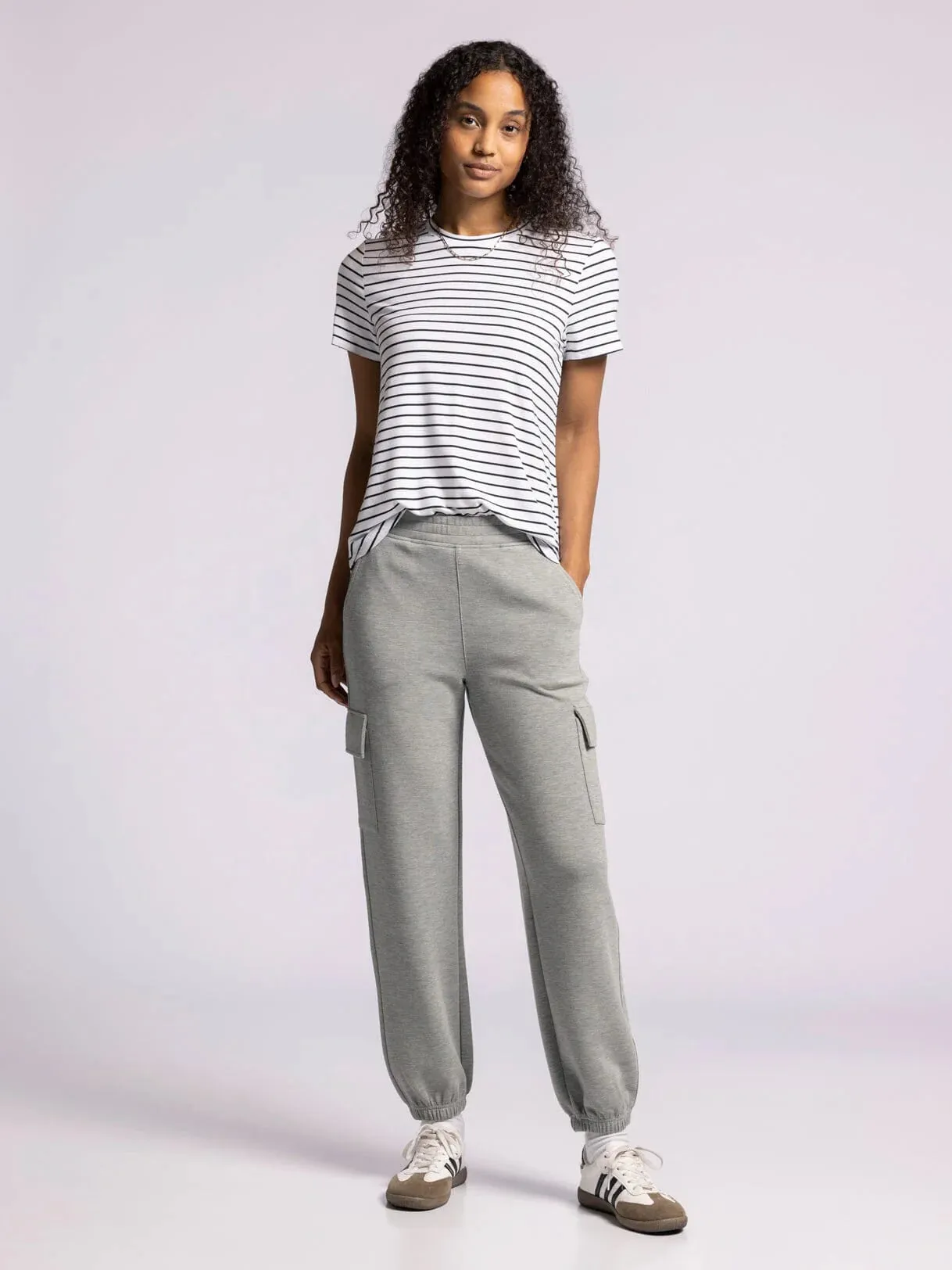 Thread & Supply | Nikki Tee | White and Black Stripe