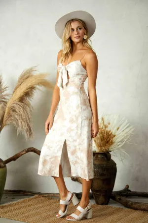 Tie Dye Smocking Woven Dress