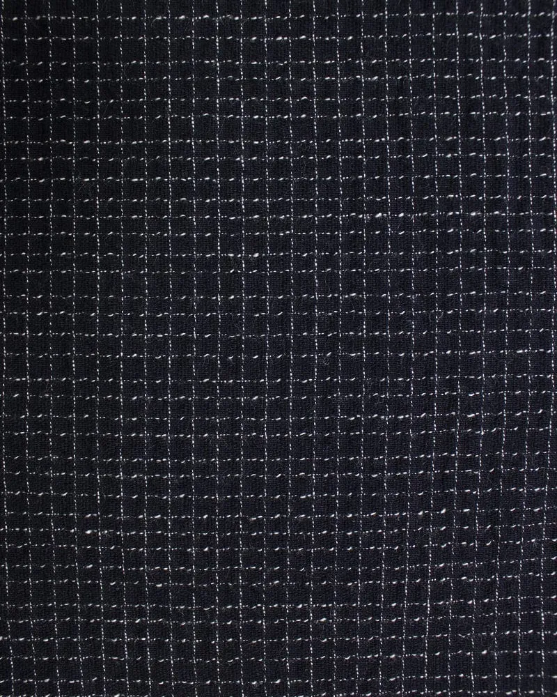 ToK Pants, Chijimi Indigo with Small Grid