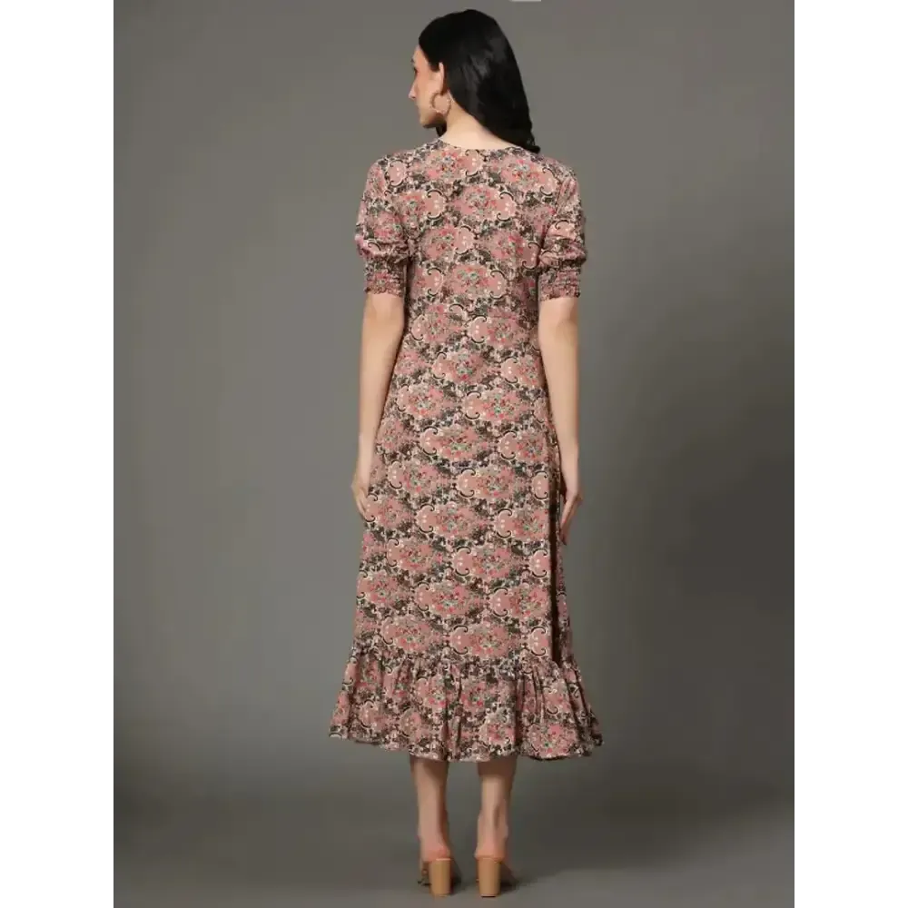 Trendy Rayon Floral Printed maxi Dress
