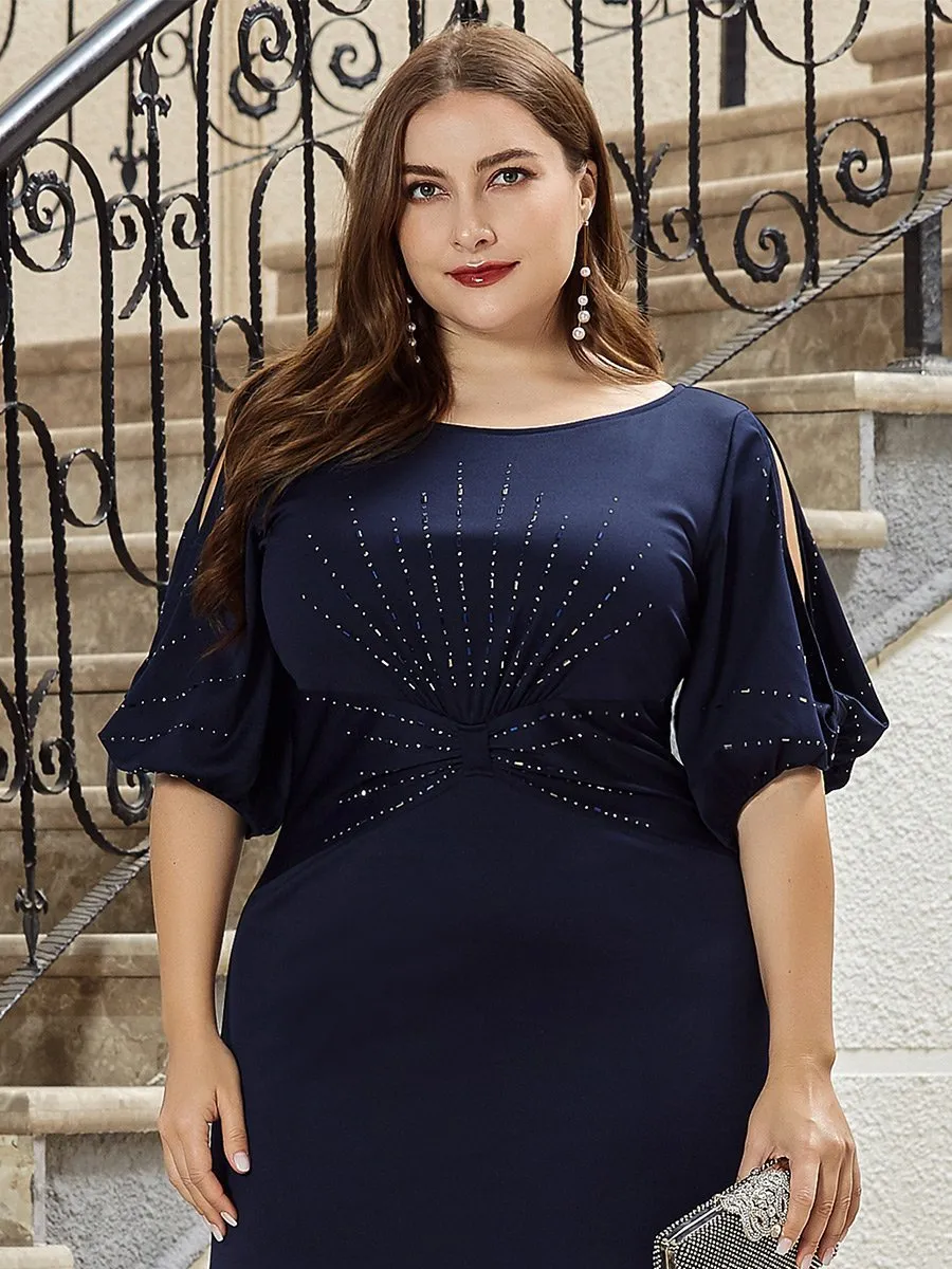 Trendy Round Neck Wholesale Floor Length Evening Dress EP00544