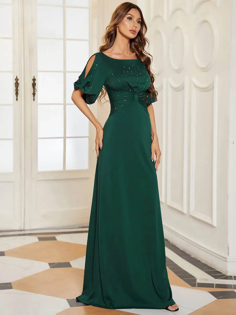 Trendy Round Neck Wholesale Floor Length Evening Dress EP00544