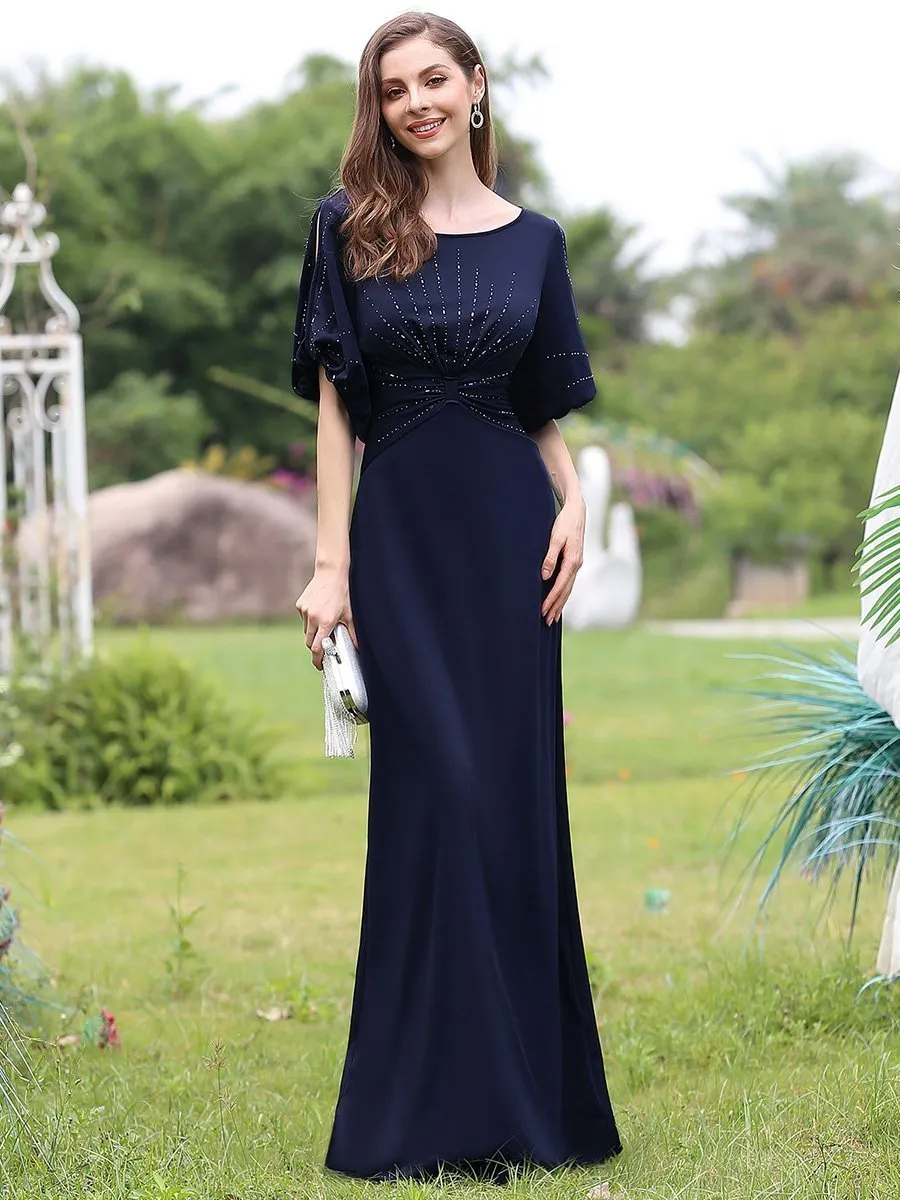 Trendy Round Neck Wholesale Floor Length Evening Dress EP00544