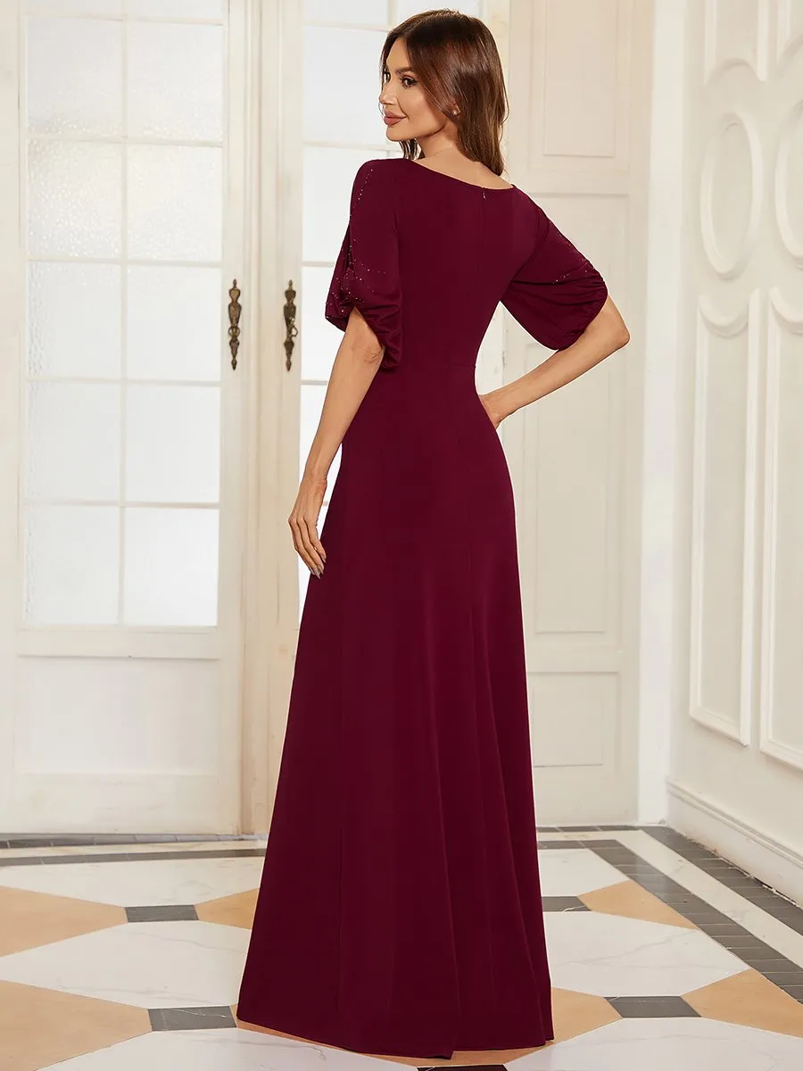 Trendy Round Neck Wholesale Floor Length Evening Dress EP00544
