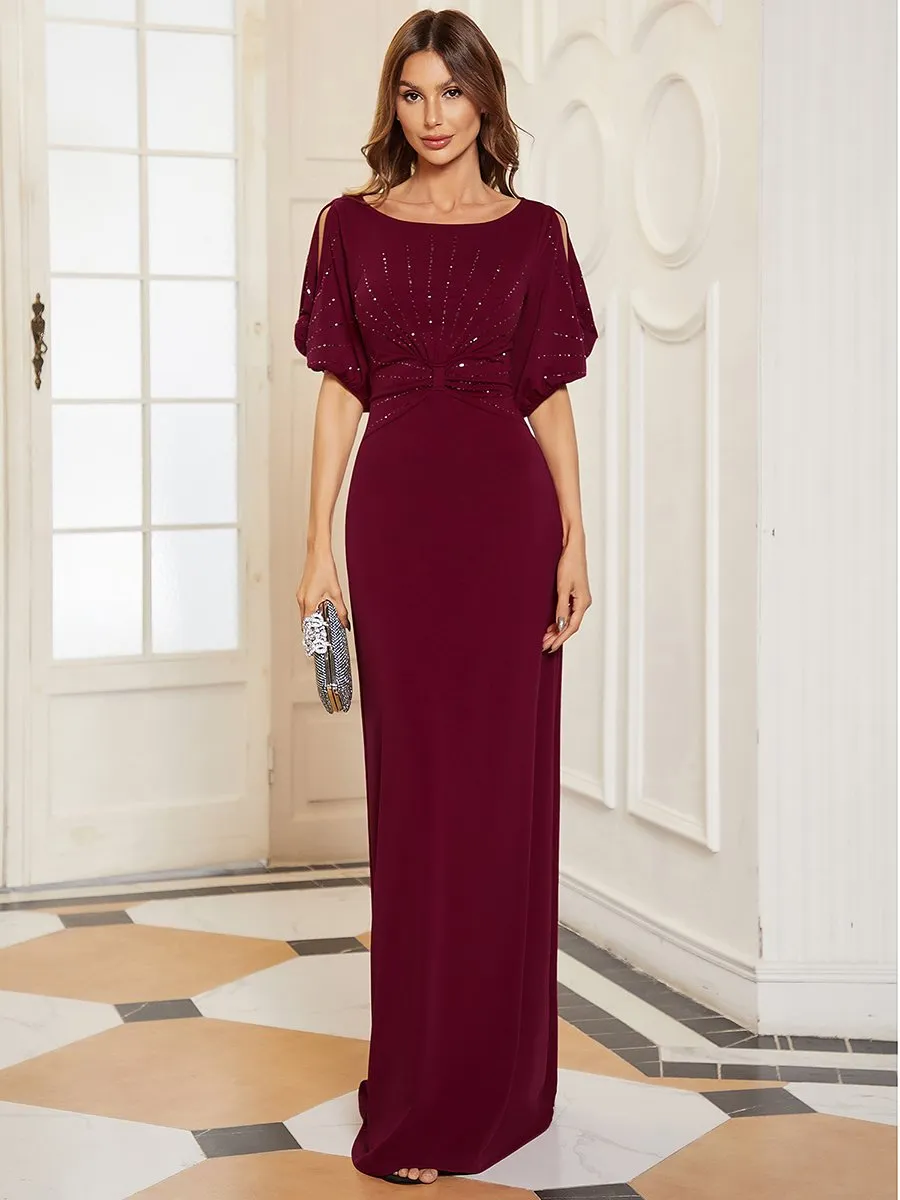 Trendy Round Neck Wholesale Floor Length Evening Dress EP00544